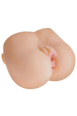 Authentieke, Compacte Masturbator Met 2 Strakke Openingen: Vagina En Anus.