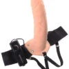 Vibrerende Holle Voorbind Penis 8 Inch Huidskleur