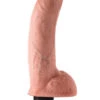 Vibrerende Penis Met Ballen En Zuignap 23 cm