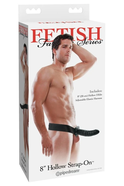 Holle Voorbind Penis 20 cm Met Verstelbare Bandjes Zwart 4 Holle Voorbind Penis 20 cm Met Verstelbare Bandjes Zwart - Afbeelding 2