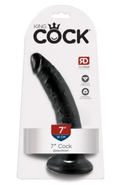 King Cock 7" Cock Zwart -Sensueel Winkel 05444930000 b