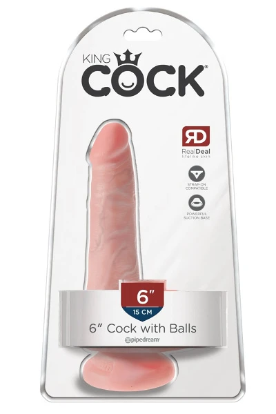 King Cock 6 " Dildo Met Ballen En Zuignap 4 King Cock 6 " Dildo Met Ballen En Zuignap - Afbeelding 2