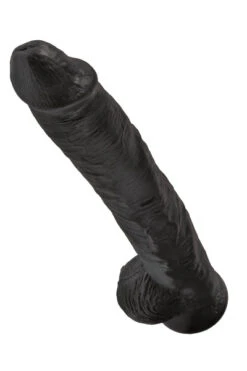 King Cock 14 " Dildo Met Ballen En Zuignap - Zwart