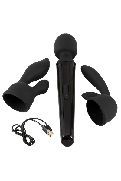 Wandvibrator Met 2 Opzetstukken - Usb Oplaadbaar 3 Wandvibrator Met 2 Opzetstukken - Usb Oplaadbaar