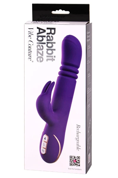 Ablaze Paarse Rabbit Vibrator - Stuwfunctie - G-spot 4 Ablaze Paarse Rabbit Vibrator - Stuwfunctie - G-spot - Afbeelding 2