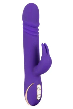 Konijnenvibrator Met Stoten, Tril En Schok Functie Paars