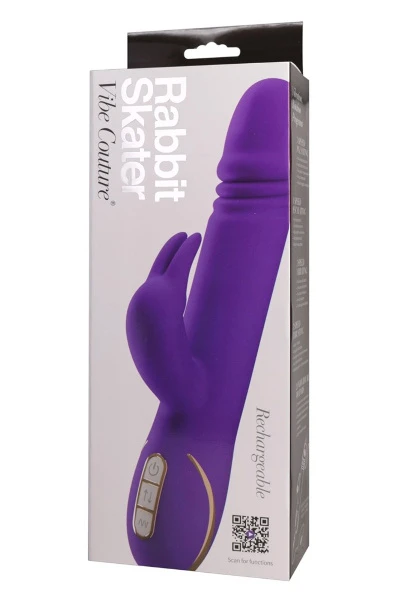 Konijnenvibrator Met Stoten, Tril En Schok Functie Paars 4 Konijnenvibrator Met Stoten, Tril En Schok Functie Paars - Afbeelding 2