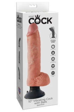 Realistiche King Cock Vibrator Met Zuignap En Ballen 20.5 cm -Sensueel Winkel 05887410000 b