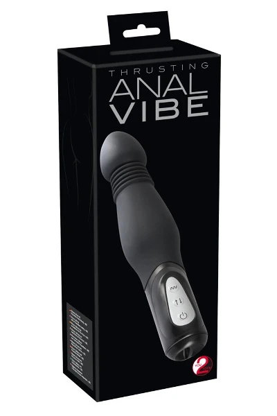 Zwarte Anaal Vibrator Met Stoot Functie 4 Zwarte Anaal Vibrator Met Stoot Functie - Afbeelding 2