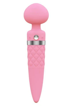 Massagestaaf Vibrator Met Swarovski Kristal - Roze