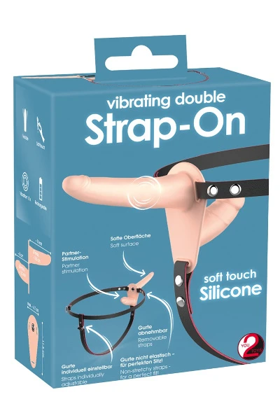 Verstelbaar Harnas Met Dubbele Vibrator 4 Verstelbaar Harnas Met Dubbele Vibrator - Afbeelding 2