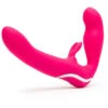 Happy Rabbit - Strapless Strap-on Rabbit Vibe Roze