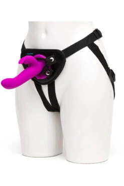 Happy Rabbit - Vibrating Strap-on Harness Set Paars