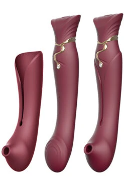 Zalo - Queen Set G-spot Pulsewave Vibrator Rood