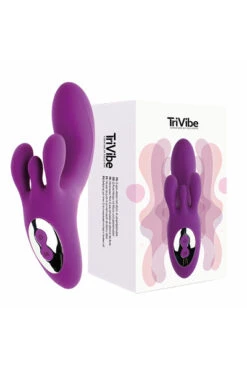 Feelztoys - Trivibe G-spot Vibrator Met Clitorale & Labia Stimulatie Paars