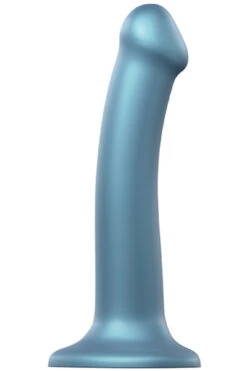 Strap-on-me - Mono Density Dildo Metallic Shine Blauw M