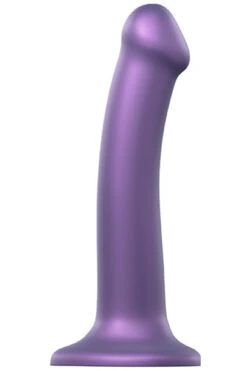 Strap-on-me - Mono Density Dildo Metallic Shine Paars M