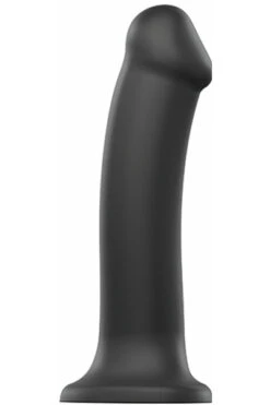 Strap-on-me - Semi-realistische Dual Density Buigzame Dildo Zwart Xl