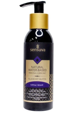 Sensuva - Natural Waterbasis Glijmiddel Bosbessen Muffin 125 Ml