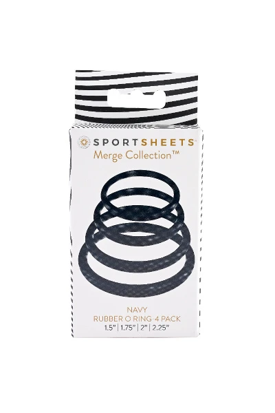 Sportsheets - Navy O Ring-4 Pack 3 Sportsheets - Navy O Ring-4 Pack